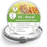 MC-Royal® Zeckenhalsband für Katzen [100% natürlichen Inhaltsstoffen & Safe-Lock] - Flohhalsband - größenverstellbar, wasserfest - zuverlässiger Schutz vor Flöhe & Zecken