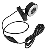 TOGEVAL Office Computer Kamera mit Integrierter LED Fülllicht Drehbare USB Webcam für Live Streaming und Videokonferenzen Touch Helligkeitsregelung Geräuschreduzierendes Mikrofon