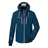 killtec Herren Skijacke/Funktionsjacke mit abzippbarer Kapuze und Schneefang KSW 44 MN SKI JCKT, dunkelpetrol, L, 38698-000