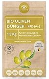 Bio Olivenbaum Dünger 1.5 Kg Langzeitdünger - 100% organischer Dünger für Olivenbaum - Mediterraner Dünger für Olivenbaum im Garten & Kübel - Olivenbaumdünger - Oliven Dünger