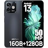 Ulefone Note 16 Pro(16GB+256GB) Smartphone, 50MP Kamera Octa Core Android 13 Handy Ohne Vertrag 6,52' HD+ Display 4400mAh akku 4G Dual SIM Handys Fingerabdruck Face ID GPS OTG 2 Jahr Garantie -Schwarz