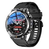 Smartwatch mit 4G SIM-Karte, Dual-Kamera & NFC, Pulsmesser, ultradünnes Design, kompatibel mit Android iOS Handys für Anrufe & Fitness Tracking