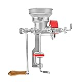 VICTORIA GRN-101 Manual Grain Grinder with Low Hopper Getreidemühle, Gußeisen, Silber, Rot