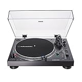 Audio-Technica AT-LP120XUSB-BK Direct-Drive Plattenspieler (Analog & USB), Vollständig manuell, Hi-Fi, 3 Geschwindigkeiten, konvertiert Vinyl zu digital, Anti-Skate und Variable Tonhöhe, Schwarz