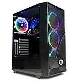 CYBERPOWERPC Regiment Gaming-PC - AMD Ryzen 5 4600G with Radeon Graphics, 8GB RAM, 500GB NVMe SSD, 450W 80+ PSU, WLAN, Windows 11, Eurus RGB