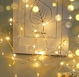 cshare LED Lichterkette,3m 30LEDs Draht Micro Lichterkette, Halloween Dekoration Lichterkette AA Batterie betrieb für Party, Garten,Weihnachten,Hochzeit,Beleuchtung,Zimmer,Halloween Deko (Warmweiß)