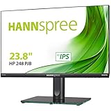 HANNspree HP248PJB 60,45cm (23,8') Full-HD 250cd VGA HDMI DP Lautsprecher VESA Höhenverstellbar Neigbar Schwenkbar Pivot 90°, Schwarz