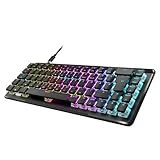 Roccat Vulcan II Mini Air – 65 Prozent Wireless optische mechanische Gaming-Tastatur, anpassbare RGB-Beleuchtung, abnehmbares Kabel, Titan II Linear Schalter, Aluminiumplatte, Schwarz
