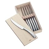 WMF Steakmesser Set 6-teilig, Pizzamesser, Cromargan Edelstahl poliert, Wellenschliff, spülmaschinengeeignet, in Holzbox