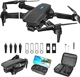 Drohne mit Kamera HD 1080P,Faltbare Drohne Lange Flugzeit,RC Quadcopter mit Tasche,3D Flip,One Key Start/Landen,Headless Mode,Flugbahnflug,Mini Drone Geschenk für Anfänger Kinder,mit 2 Batterien