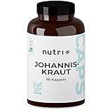 Johanniskraut Extrakt Kapseln mit Hypericin - hochdosiert & vegan - Johanniskrautextrakt 90 Kapseln ohne Zusatzstoffe - St. John’s Wort Extract aus Hypericum perforatum