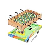Suuim Sport-Kickertisch für Kinder, tragbarer Fußballtisch aus Holz mit ABS-Griffen, Tischfußballspiel für Familienfeier zu Hause (C 48 x 28 x 9 cm)