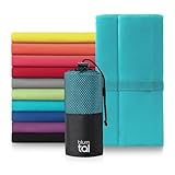 Blumtal Mikrofaser Handtuch 80x40 cm im 2er Set - Sporthandtuch aus schnelltrockneder Mikrofaser - Fitness Handtuch Sport - Mikrofaser Handtücher - Handtuch Fitnessstudio - Reisehandtuch Petrol