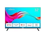DYON Smart 32 VX 80 cm (32 Zoll) Fernseher (HD Smart TV, HD Triple Tuner (DVB-C/-S2/-T2), App Store, Prime Video, Netflix, YouTube, DAZN, Disney+) [Mod. 2022], Schwarz