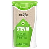 Huxol Stevia Spender | 580 Tabletten | Stevia | Süßstoff | Zuckeralternative | von Natur aus Glutenfrei | Halal | Kalorienarm | ideal zum Süßen von Kaffee, Tee und anderen Heißgetränken
