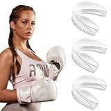 TEOZBLU 3 Stück Sport Mundschutz, Sport Zahnschutz, für Rugby, Boxen, Kampfsport, Hockey, MMA, Taekwondo und Mehr, Erwachsene