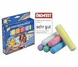 MALEFIX Straßenmalkreide 6er Packung I Malkreide für Kinder und Erwachsene I Vielfalt an Farben I Leuchtend und Kräftig I Wasserlösliche und hochwertige Kreide von Pustefix I für Straße u. Hof