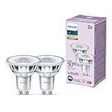 Philips LED Lampe ersetzt 50W, GU10 Reflektor, warmweißes Licht (2700 K), 355 Lumen, 2er pack