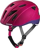 ALPINA XIMO L.E. - Leichter, Sicherer & Bruchfester Fahrradhelm Mit Optionalen LED-Licht Für Kinder, deeprose-violet matt, 47-51 cm
