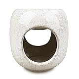 pajoma Duftlampe - | Design Duftlicht aus Hochwertigem Keramik Material/H 12,0 x ø 12,0 cm (Creme)