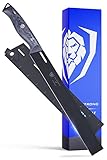DALSTRONG Slicing & Carving Knife - 12' - Delta Wolf Series - High Chromium 9CR18MOV Steel - Black Titanium Nitride Coating - G10 Camo Handle - Leather Sheath