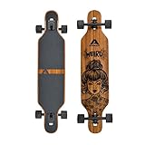 Apollo Longboard, Komplettboard mit Deck aus Bambus & Fiberglas, High-End Board mit ABEC 9 Kugellager, Flex 2 Longboards für Jugendliche und Erwachsene, Profi-Cruiser