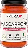 PPURA Bio Tomatensauce Mascarpone | Pasta-Sauce mit Italienischer Mascarpone & Tomaten | Sugo Made in Italy | 100% Natürlich Ohne Zusatzstoffe | Nudel-Soße aus Italien | 340g Glas