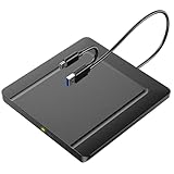 External CD DVD Drives, External CD DVD +/-RW Drive USB 3.0 CD Burner External Drive,DVD Reader Writer ROM Drive Compatible with Laptop Desktop Mac,Windows 11/10/8/7 (Ultra-Slim) ﻿