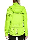 FitsT4 Sports Damen Fahrradjacke Radfahren Laufen Jacken Leichtgewicht Wasserabweisend Windbreaker Wanderjacke Reflektierend Trekking Regenjacke mit Kapuze,Fluorescent Gelb,M