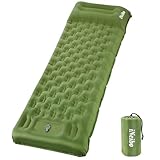 iNeibo Isomatte Selbstaufblasend Isomatte Outdoor mit Kleinem Packmaß Luftmatratze Selbstaufblasend mit Fußpresse Pumpe & Kissen Camping Matratze ultraleicht für Outdoor, Wandern, Strand & Zelten Grün