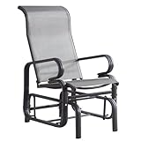 Cozykimo Schaukelstuhl Outdoor, Schaukelstuhl Wohnzimmer, SchaukelstüHle mit Hoher RüCkenlehne, Schaukelsessel Wetterfest Stillsessel, Schaukelstuhl Garten Rocking Chair Schwingsessel