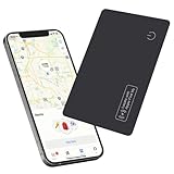 Reyke Dünne Geldbörsen-Tracker-Karte, wiederaufladbarer Geldbörsenfinder, kompatibel mit Apple Find My (nur iOS), Gegenstandsortierer für Gepäckanhänger, Handys, Reisepässe