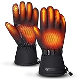 KEMIMOTO Beheizbare Handschuhe, Beheizte Handschuhe mit 2500mAh Akku, heizbare Handschuhe Motorrad Herren, Handschuhe beheizbar für Skifahren, Angel, Motorradfahren