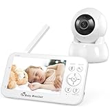 FNITAER Babyphone mit Kamera und Audio, 5' Bildschirm Babyfon mit Kamera Ohne WLAN, Babyphones 5200 mAh Akku, Baby Monitor with Camera IR-Nachtsicht 2-Wege-Audio Vox-Modu Temperatursensor.