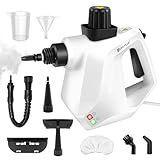 Dampfreiniger,Starker 1000W Handdampfreiniger, Unser Dampfreiniger für Zuhause kommt mit 10 Zubehör. Ideal zur schonenden, Desinfektion von empfindlichen Oberflächen und Textilien.