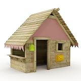 Wickey Spielhaus Tipi - Kinderspielhaus aus Holz, Gartenhaus für Kinder, extrem witterungsbeständig aus kesseldruckimprägniertem Massivholz - pastellpink