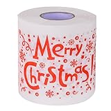 Weihnachts-Toilettenpapier - Badezimmer Weihnachten Seidenpapier Rentier Muster Servietten Rolle | Weihnachtsmuster Toilettenpapier Weihnachtsthema Papierserviette für Esstisch Zuhause Toilette