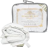Bettdecke aus Maulbeerseide - Bedding mit ägyptische Baumwolle - Winter Bettdecke aus Baumwolle und leichte Sommerdecke für Warmen & Gemütlichen Schlaf - Single Bettdecke von LuxBedCo