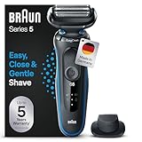 Braun Series 5 Elektrorasierer mit EasyClick Aufsatz & Präzisionstrimmer, Rasierer Herren Elektrisch, EasyClean, Wet & Dry, Geschenk Mann, Made in Germany, 51-B1200s, blau