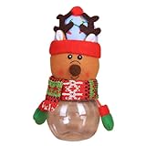 OLACD Weihnachtsdeckel aus Kunststoff mit Pinguin-Motiv 'Pinguin' und 'Pinguin', mit Aufbewahrungsbox, Kekse, Süßigkeiten, Urlaubsglas