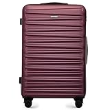 WITTCHEN Skyspeed Line Reisegepäck Großer Koffer Hartschalenkoffer ABS Groß Rollkoffer Trolley Check-In Gepäck Kombinationsschloss Teleskopgriff 4 Rollen Maroon