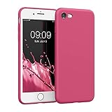 kwmobile Handyhülle kompatibel mit Apple iPhone SE (2022) / iPhone SE (2020) / iPhone 8 / iPhone 7 Hülle - Handy Case aus weichem Silikon in Pink matt