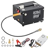 Mxmoonant 300bar Tragbarer PCP Kompressor, Öl- und Wasserfreie, kann verwendet mit 220V Stromversorgung & 12V Autobatterie, für Airsoft, Paintball-Tanks, mit EU Plug