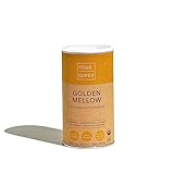 Your Super Golden Mellow Superfood Pulver – Goldene Milch Latte Mix für mehr Entspannung und Stressabbau, mit Bio-Ashwagandha, Lucuma, Zimt, Pfeffer, Kurkuma & Ingwerpulver (40 Portionen)