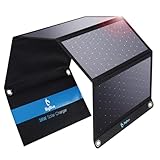 BigBlue 28W Tragbar Solarladegerät mit 3 USB Ports(4,8A insgesamt), IP44 Wasserdicht Solarpanel, Faltbar, Ideal für Outdoor Aktivitäten, für Wiederaufladen USB-Geräte -iPhone Android GoPro