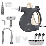 SUPERLEX Dampfreiniger Handgerät 1050W Handdampfreiniger mit 350ML Wassertank 180° Drehbare Düse Hochdruck 4M Kabel Tragbarer Dampfreiniger für Polster Boden Auto Küche Wohnzimmer mit Kindersicherung