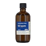 Kolloidales Silber 50ppm (100 ml) aus Apotheken-Herstellung - 100 % natürliches, kolloidales Silberwasser, ohne chemische Zusatzstoffe, Inhalt: 100 ml