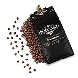 Black Label Coffee® Best Friends 1Kg Kaffeebohnen 80% Malabar und 20% Uganda Robusta, dicke Crema, mittelkräftiger säurearmer Kaffee Blend, 1000g ganze Bohnen für Vollautomat & Siebträger