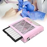 AISEELY Staubabsaugung für Nägel, Nagelstaubsauger mit Filter, 80W Nagel Staubsauger, Einstellbarer Staubabsaugung Nagelstudio für Acrylnägel Maniküre Pediküre, Rosa