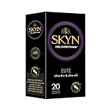 SKYN Elite Kondome (20 Stück) | Skynfeel Latexfreie Kondome für Männer, Gefühlsecht Hauchzart, Extra Dünn & Extra Weiche Kondome Box, Sensitiv, Kondome 53mm Breite, mit unsere Kondome verwendbar